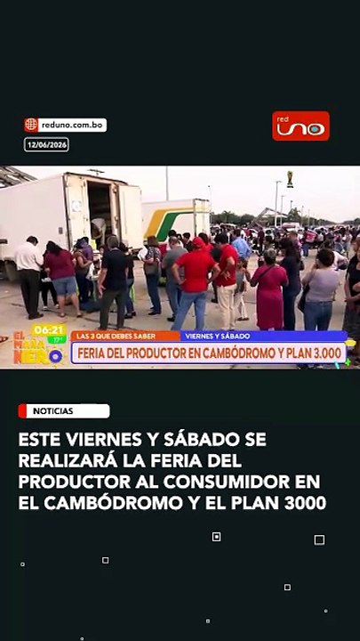 ¡Atención, Santa Cruz! Este viernes y sábado se realizará la Feria del Productor al Consumidor en el Cambódromo y en la cancha de la Plaza del Mechero, en el Plan 3000