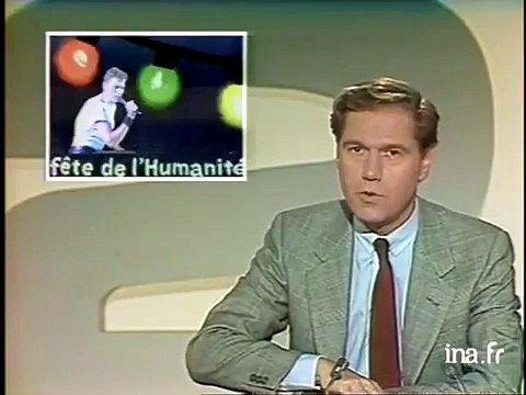 1985 - Johnny Hallyday - Reportage sur le Concert de Neuchâtel et la Fête de l’Humanité (Journal de 20h, Antenne 2, 14 Septembre)