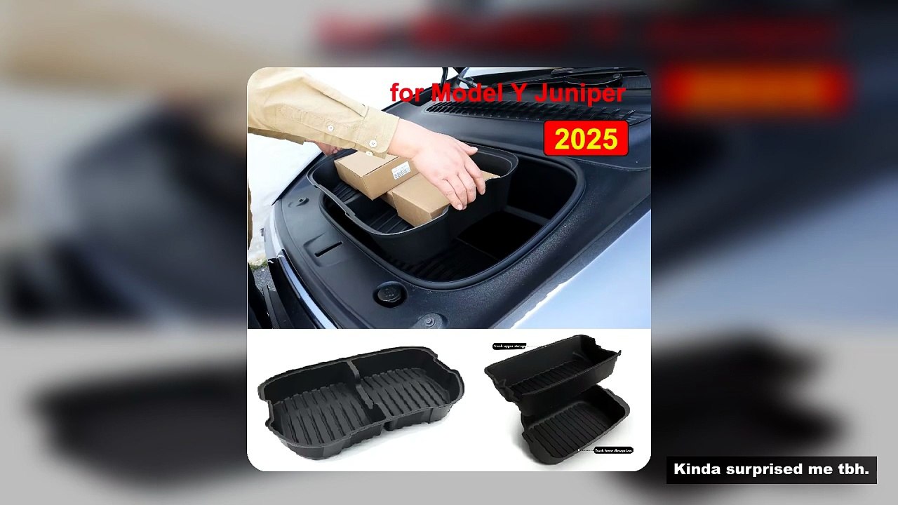 For Tesla Model Y Juniper 2021-2025 Launch Front&Rear Trunk Storage Box Double-Deck Luggage Frunk Or