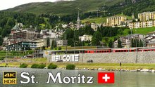 St  Moritz 🇨🇭 The Peaceful Charm of St. Moritz Switzerland on a Cloudy Day 4K 60fps #switzerland