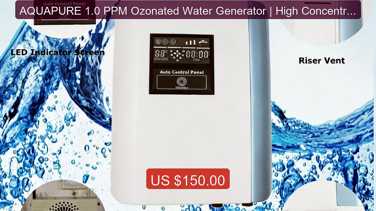 AQUAPURE 1.0 PPM Ozonated Water Generator | High Concentration Ozon... -- Top Rated 2026 | Buy Now!