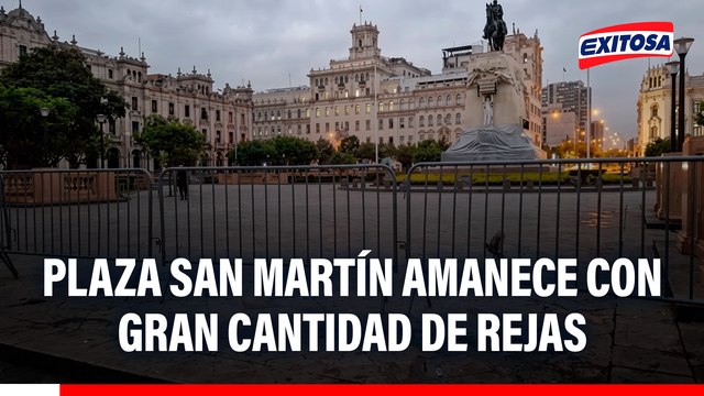 Cercado de Lima: Plaza San Martín amanece con rejas y calles cerradas ante anuncio de marchas