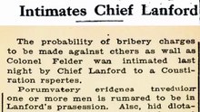 Sunday, 25th May 1913 Others Will Be Involved In New Bribery Charges Intimates Chief Lanford