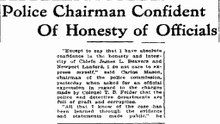 Sunday, 25th May 1913 Police Chairman Confident of Honesty of Officials