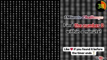 #YourEyesVsZero 👀⚔️0️⃣ Find the number 0 within a minute! 🔎