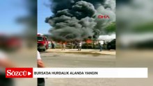 Bursa'da hurdalık alanda yangın