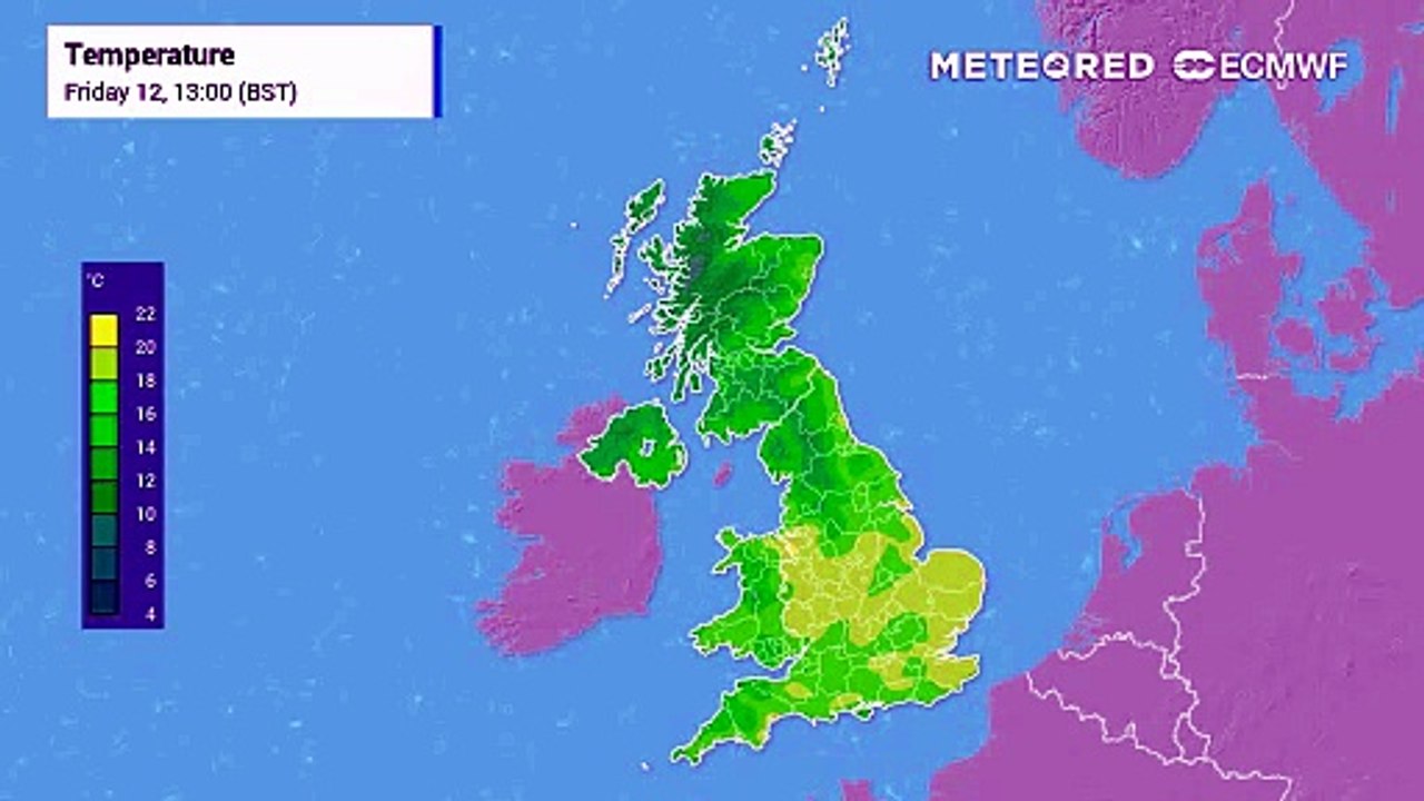 UK weather maps reveal where temperatures could reach 25°C next week