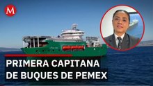 Pemex presenta a su primera mujer capitán de buque tanque de 50 mil toneladas