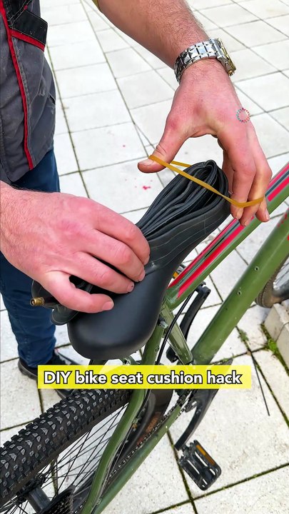 DIY bike seat cushion hack 🚲✨