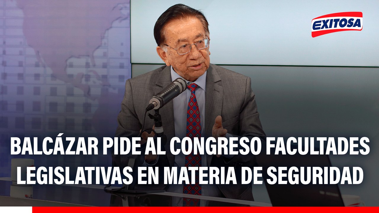 José Balcázar pide al Congreso facultades legislativas en materia de seguridad