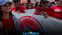 Maestros llevaron su protesta hasta la garita de San Luis Río Colorado