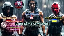 Axiom America Moves Through the Rain. Flanked by Her She-Wolves Who Assemble Under Cover of Night