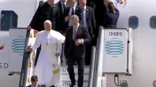 El Falcon que traslada al papa León XIV ya ha despegado en el aeropuerto de Tenerife Norte