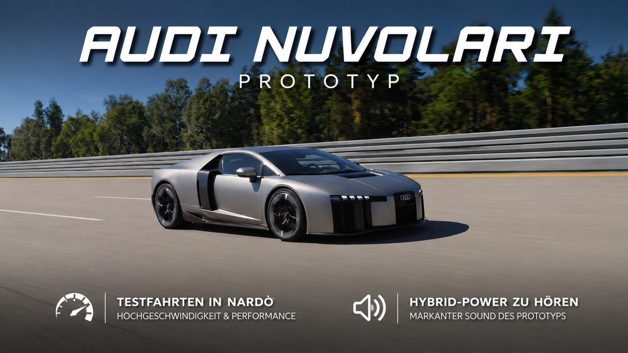 Audi Nuvolari Prototyp auf der Teststrecke in Nardò, Italien
