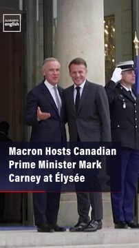 Macron Hosts Canadian Prime Minister Mark Carney at Élysée