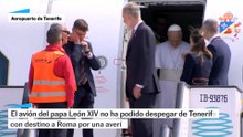 El papa León XIV abandona su avión por un problema técnico