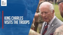 King Charles visits soldiers ahead of 'Trooping the Colour' parade
