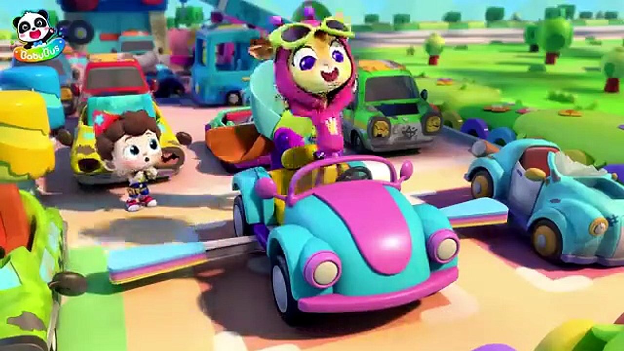 Learn Colors with Street Vehicles _ Vehicles Song _ Nursery Rhymes _ Kids Songs _ BabyBus