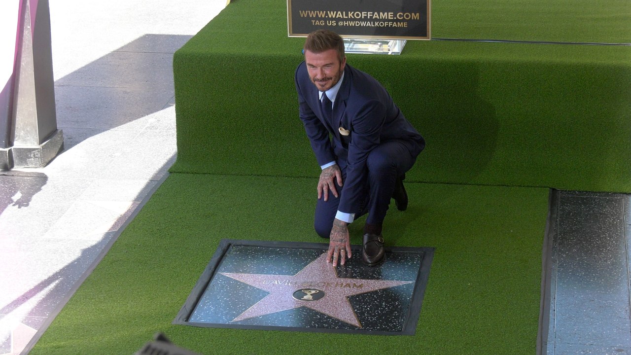 David Beckham honored with a star on the Hollywood Walk of Fame