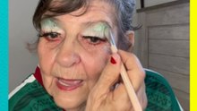 Abuelita mexicana se maquilla para ver el Mundial de fútbol 2026 y se vuelve viral