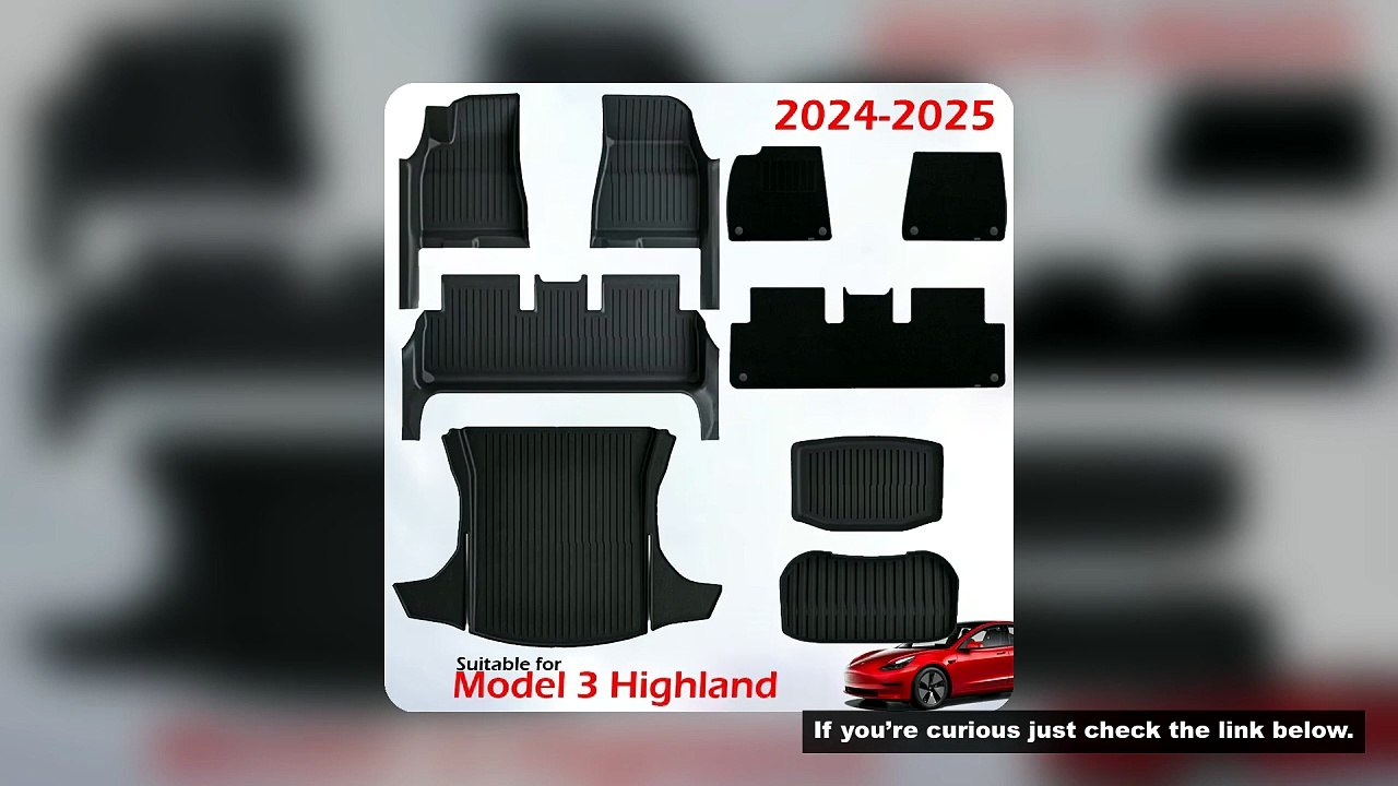 TPE Floor Mat with Door Sill Protector for Tesla Model 3 Highland Floor Trunk Mats Cargo Liner for M