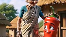 Karela aur Desi Aadmi Saath Khana Khate Hue _ 3D Cartoon Village Scene _ Funny Indian Art 3 480P