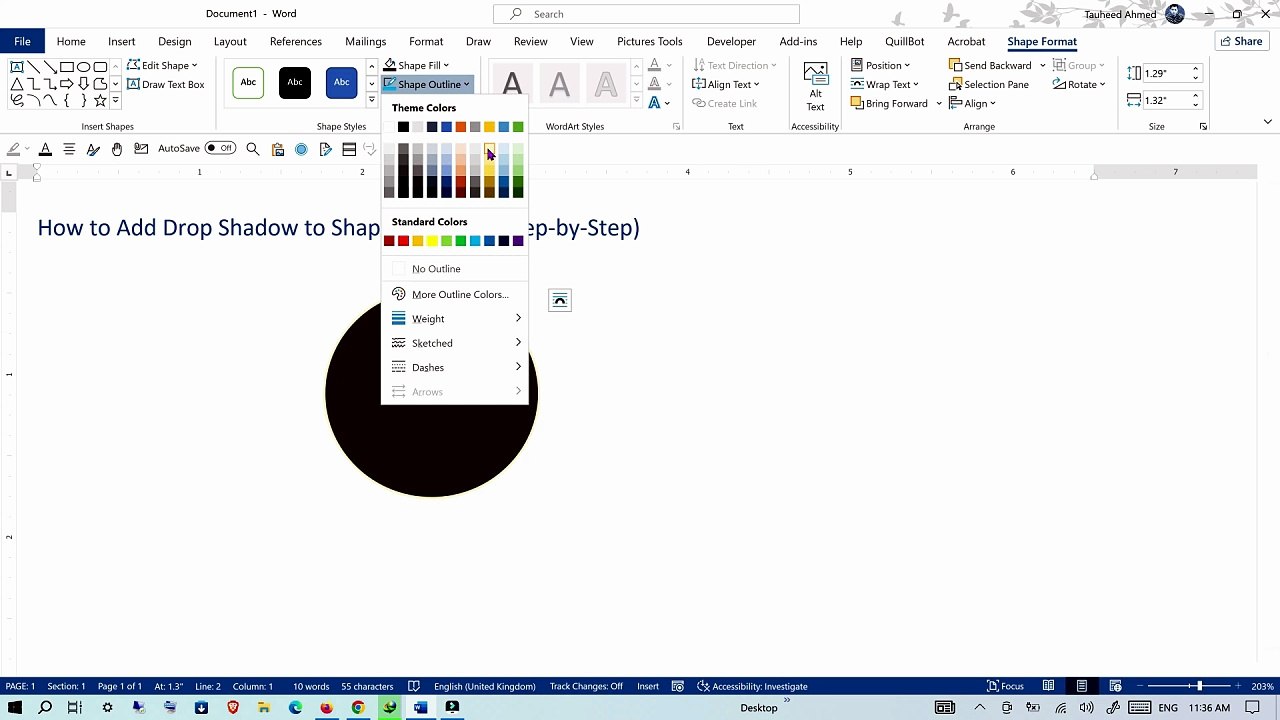 Make Your Shapes Pop! How to Add Drop Shadow in Microsoft Word