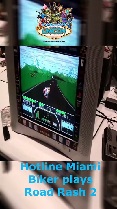 🏍️🏍️Hotline Miami's Biker Plays Road Rash 2 at Unicon 2021🏍️🏍️