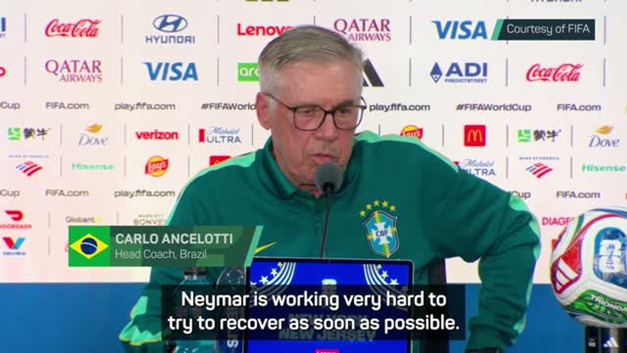 Ancelotti confirms Neymar will miss World Cup opener