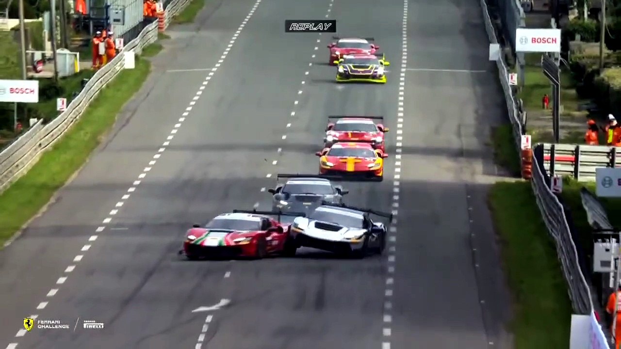 Ferrari Challenge 2026 Le Mans Race 2 Ide Morrow Hard Crashes