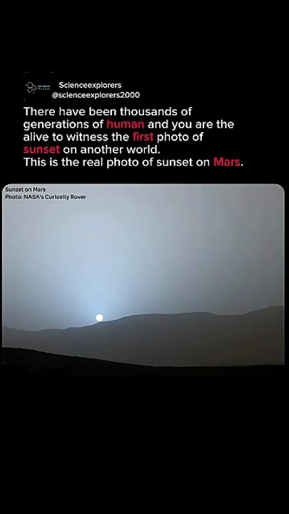 The REAL Color of Sunset on MARS!  First Photo of Sunset on Another Planet (NASA Curiosity)
