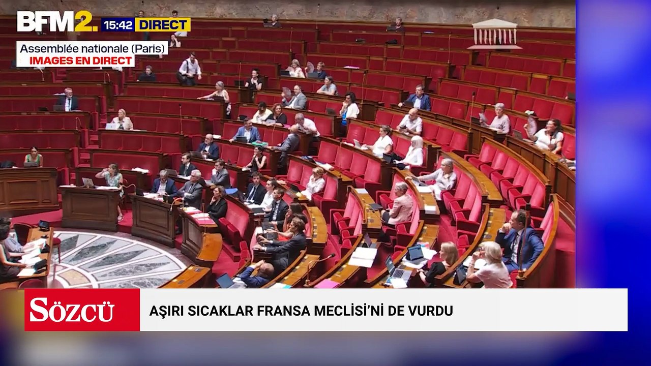 Aşırı sıcaklar Fransa Meclisi'ni de vurdu: Kravatlar çıktı, yelpazeler geldi