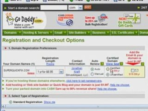 How to register a domain name with GoDaddy