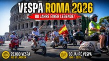 Vespa Roma 2026: Historische und moderne Vespa im Jubiläumskorso