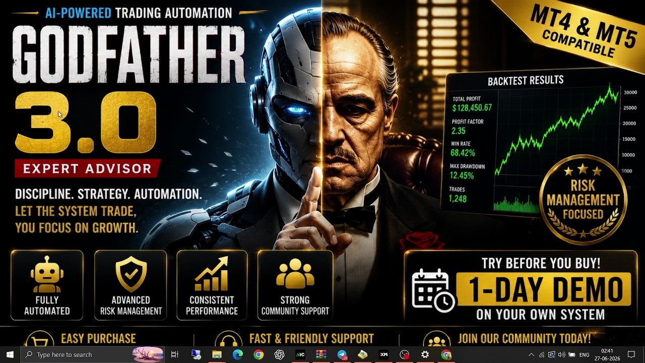 Godfather 3.0 Expert Advisor | Automated Forex Trading Solution for MT4 & MT5 +919890233394 +919209443394
