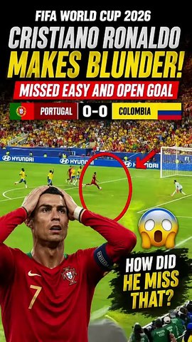 Cristiano Ronaldo’s SHOCKING Miss! 😱 | Portugal vs Colombia | FIFA World Cup 2026