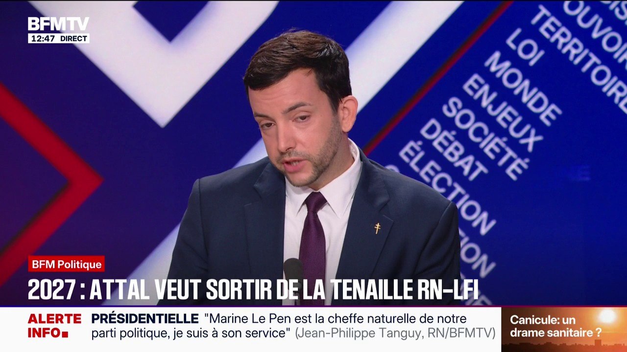 Jean-Philippe Tanguy (député RN de la Somme): "Marine le Pen a établit que nous préférions affronter Edouard Philippe ou Gabriel Attal", car c'est "affronter le bilan catastrophique qu'ils lèguent à la France"