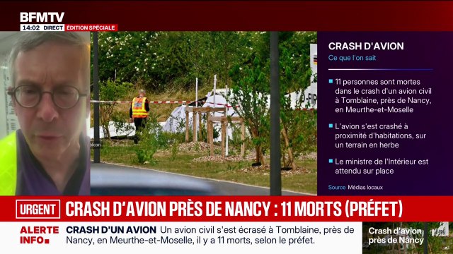 Crash d'un avion civil près de Nancy: Tous les occupants ont perdu la vie , précise Yves Séguy, préfet de Meurthe-et-Moselle