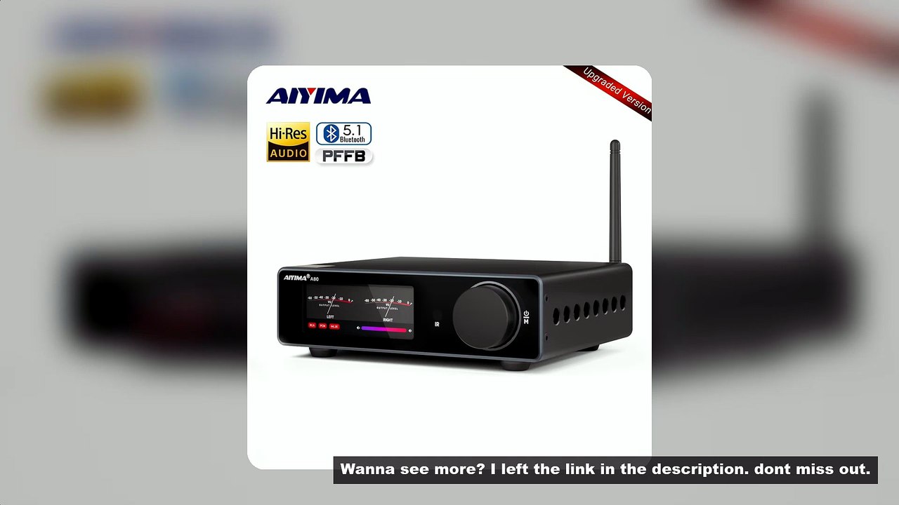AIYIMA Upgraded A80 Power Amplifier TPA3255 DAC Bluetooth PFFB Stereo 300Wx2 Class D Digital Amp wit