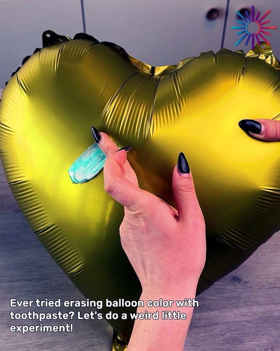 A custom balloon using nothing but toothpaste 🎈