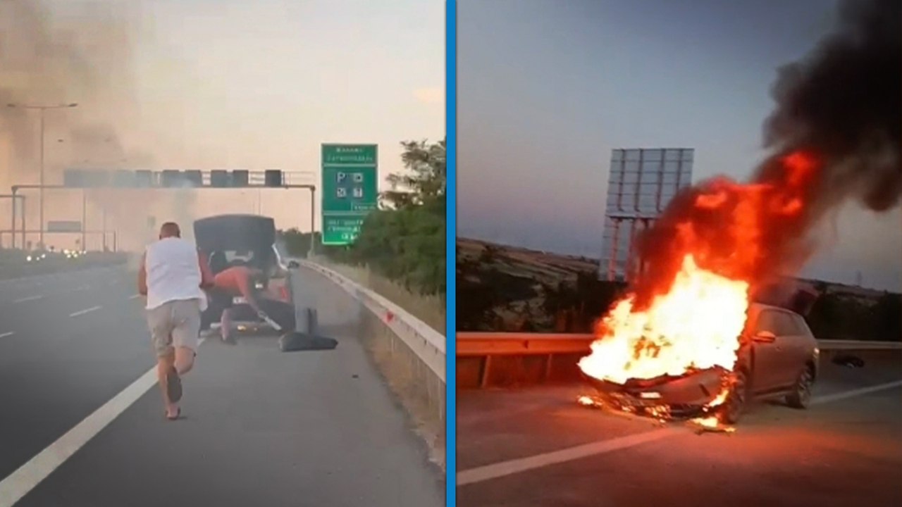 Çatalca'da yanan elektrikli otomobilin sürücüsü: Ailemi bir buçuk dakika arayla kurtardım