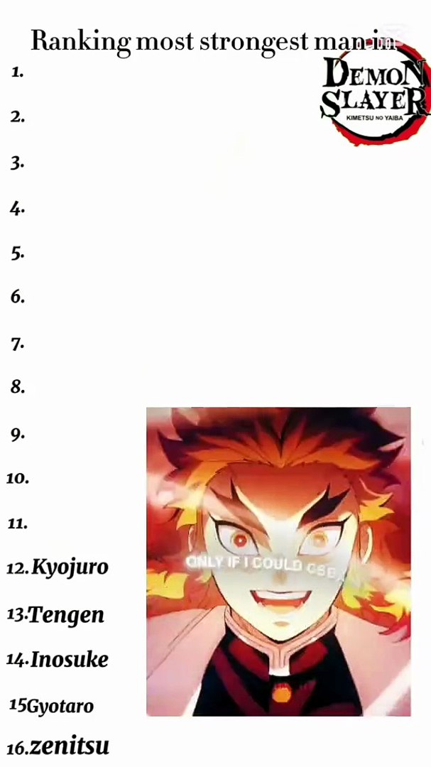 ⁣Ranking the Most Strongest Demon Slayer Characters 🔥 | Top 16 Strongest | Demon Slayer Anime