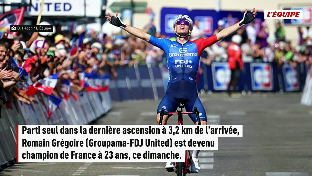 Romain Grégoire réalise son rêve en devenant champion de France sur le circuit punchy de la Tour du Pin - Cyclisme - Championnat de France
