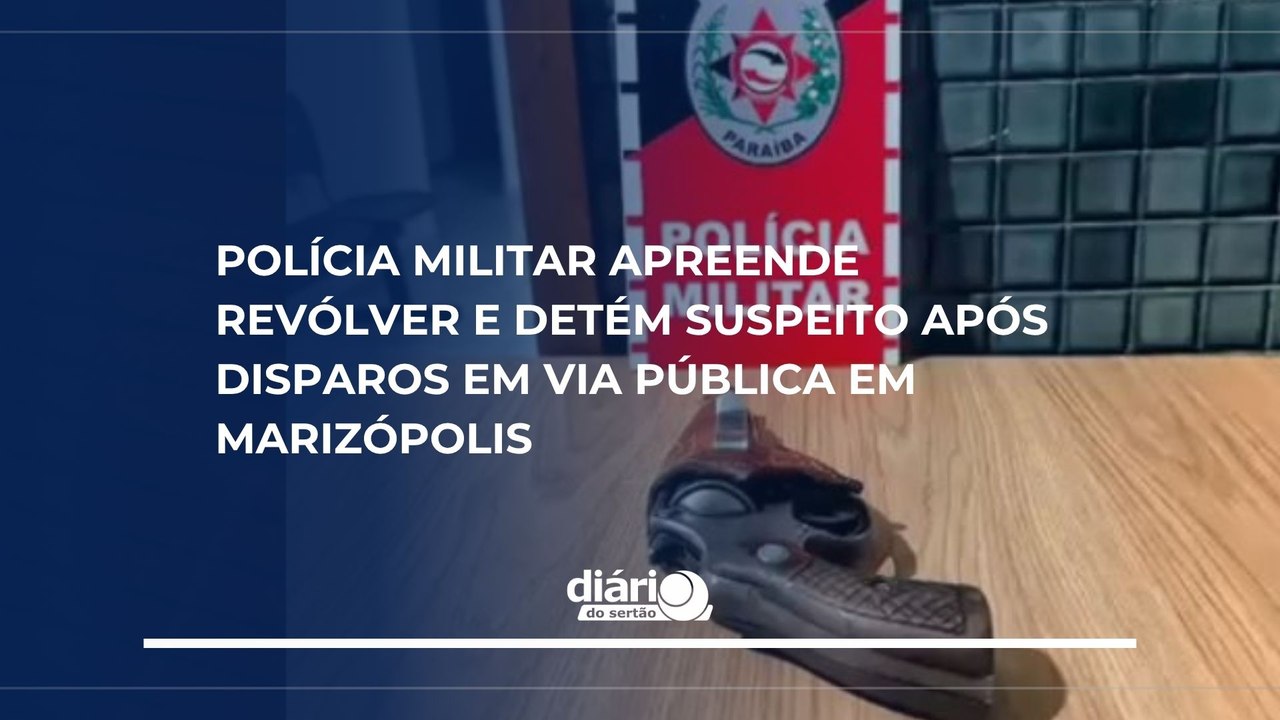 Polícia Militar apreende revólver e detém suspeito após disparos em via pública em Marizópolis