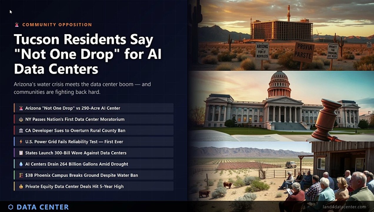 'Not One Drop': Tucson Takes On a 290-Acre AI Data Center