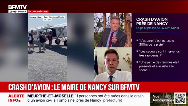 Crash d'avion: Cette catastrophe s'est produite littéralement sous les yeux des proches , déclare Mathieu Klein, président de l'agglomération Grand Nancy