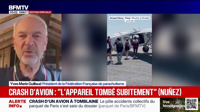 Crash d'avion près de Nancy: J'ai sauté de cet appareil des milliers de fois , raconte Yves Marie Guillaud, président de la Fédération française de parachutisme