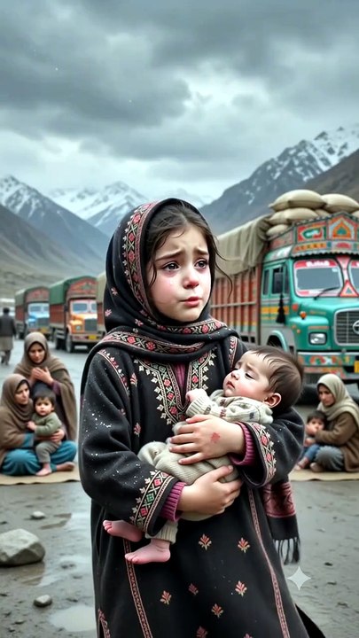 Innocent Kashmiri girl crying for food n help