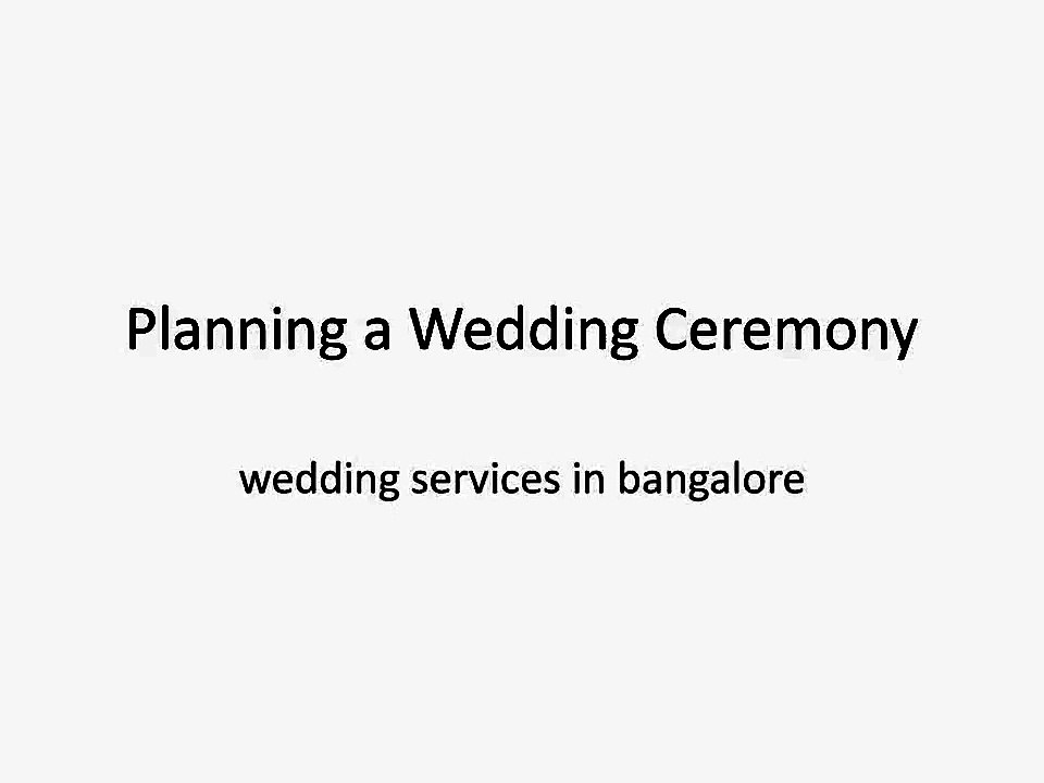 Planning a Wedding Ceremony