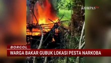 Geram! Warga Bakar Gubuk yang Diduga Sering Dijadikan Lokasi Pesta Narkoba